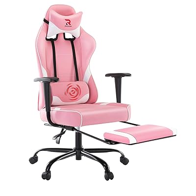 RIMIKING Pink Gaming Chair with Footrest, 360° Austria Ubuy