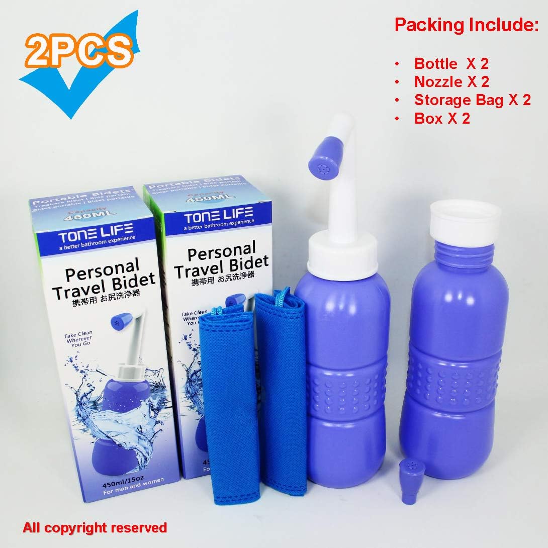 2PCS-Pack Portable Bidet Sprayer, Easy Bidet Bottle- Travel Bidet - Image 4