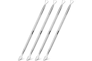 KOOTINN 4 Pack Stainless Triangle Gel Nail Polish Remover ，Nail Cuticle Pusher，Cuticle Peeler Scraper Remover Tool for Fingernails and Toenails