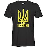 Cybertela Men's Ukrainian Coat of Arms Ukraine Flag Pride T-Shirt