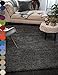 A2Z Rug Cozy Shaggy Collection 4x6-Feet Solid Area Rug - Graphite Gray