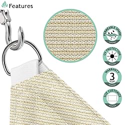 SunnyRoyal 8'x12'x14' Heavy Duty Sun Shade Sail