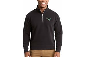 Team Fan Apparel NFL Adult Unisex Team Logo Quarter Zip Pullover Sweatshirt, Mid-Weight Officially Licensed Fleece Apparel