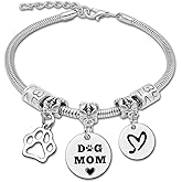 Dog Mom Gifts for Women Dog Lovers Bracelet Gifts for New Puppy Mom Sympathy Gifts for Loss of Pet Gifts for Dog Moms Dog Bracelet Funny Birthday Gifts for Dog Lovers Dog Owners Gifts Dog Mama Gifts