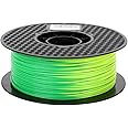 CC3D Temperature Color Change PLA Filament Green to Yellow 3D Printer Changing Filament 1.75 mm 1KG Spool 2.2 LBS Printing PLA Material Color Changing with Temperature
