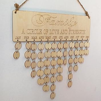 Xshuai En Bois Votre Famille Et Vos Amis Anniversaire Calendrier Anniversaire De Mariage Tableau Diy Panneau Special Dates Planner Tableau A Suspendre Decor B Calendrier De Bricolage Calendriers De L Avent Cuisine