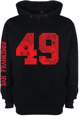 red bandana print hoodie