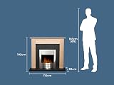 Adam Southwold Oak Black Fireplace Suite Colorado Brushed Steel Electric Fire view 7