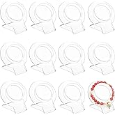 Mirrline 12 Pcs Acrylic Bracelet Displays Stands Clear Jewelry Display Holder Bangle Organizer Rack Bracelet Storage Showcase for Home Store