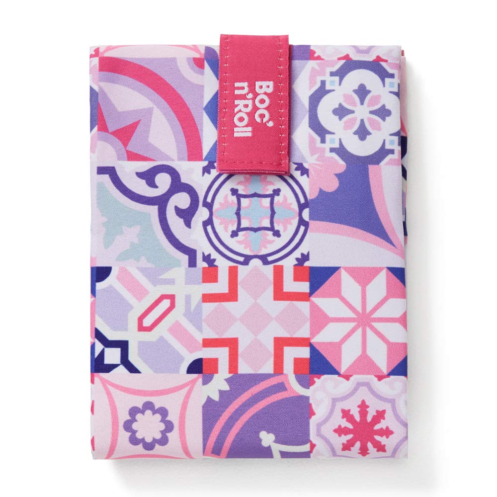 Roll'eat ® Reusable Sandwich Bag | Sandwich Container | Eco Friendly Food Bag | Washable | Pink Color - Boc'n'Roll Patchwork