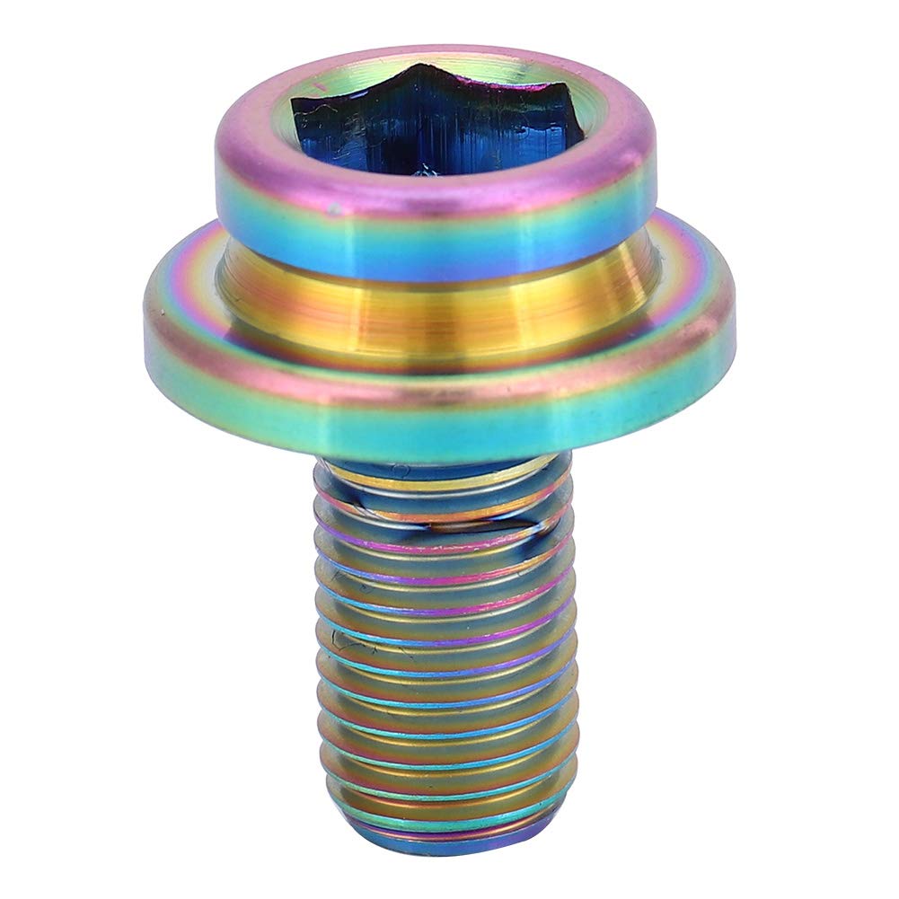 SUNGOOYUE Bicycle Crank Screw, Titanium Alloy M8*15mm Bottom Bracket Bb Axle Screws Crank Arm (Colorful)