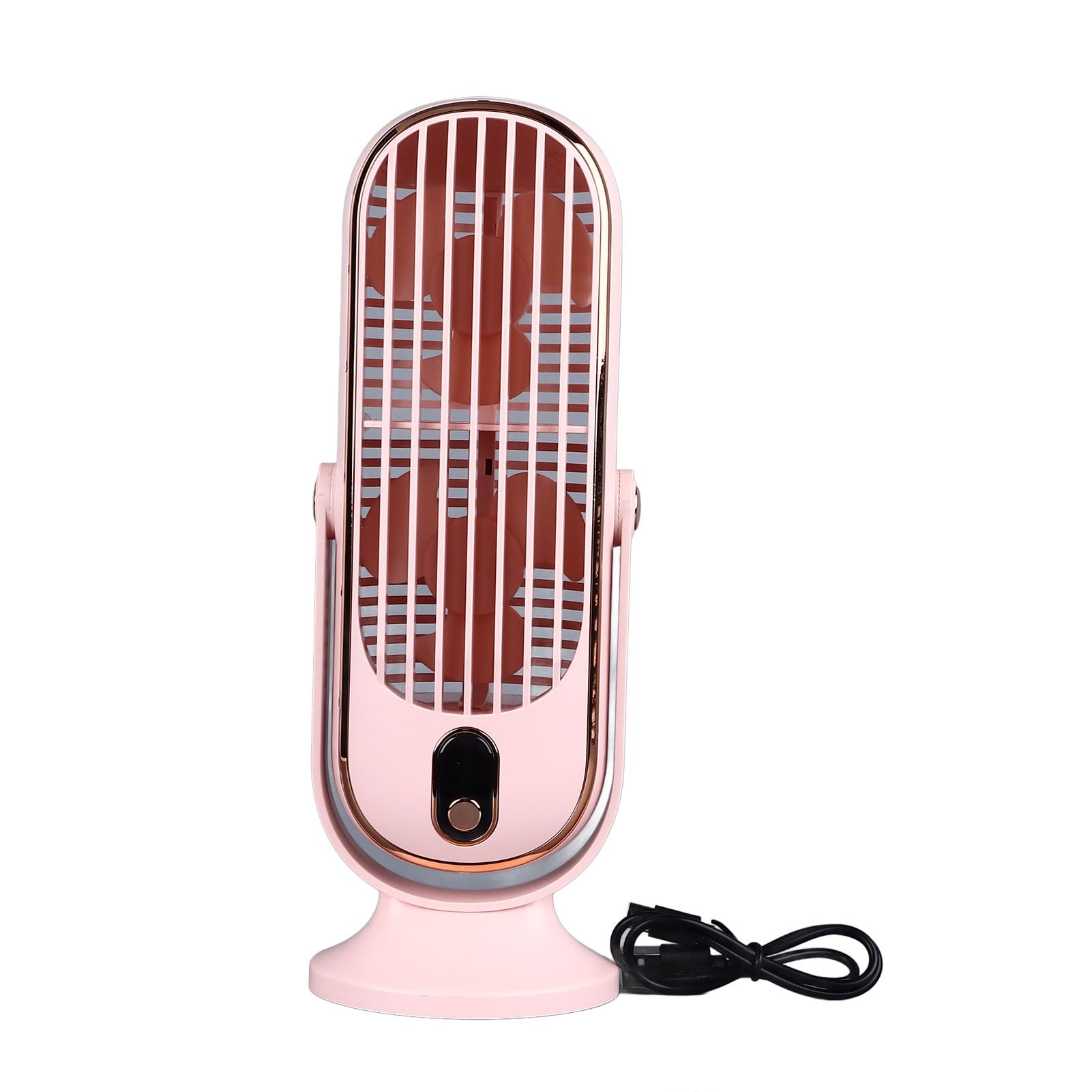 Photo 1 of CHEOTIME Portable Table Tower Fan,USB Plug In 5 Gears Desktop Fans Personal Quiet Brushless Motor Tower Fan Desk Fanfor Car Home Bedroom(pink)