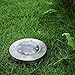 Solar Powered Ground Lights,LED Solar Path Lights Outdoor Waterproof Garden Landscape Spike Lighting for Yard Driveway Lawn Pathway Walkway Disk Lights (Warm White)