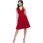 Dress the Population Women's Catalina Solid Sleeveless Fit & Flare Midi Dress