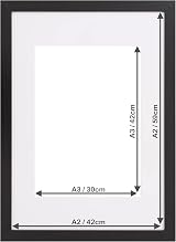 Fabian Clarke London A2 Modern Black Wooden Picture Frame with A3 White Mount view 2