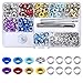 BTNOW 240 Pieces Grommet Kit Metal Eyelet Kit for Bag, Shoes, DIY Project, 8 Colors, 1/4 inches