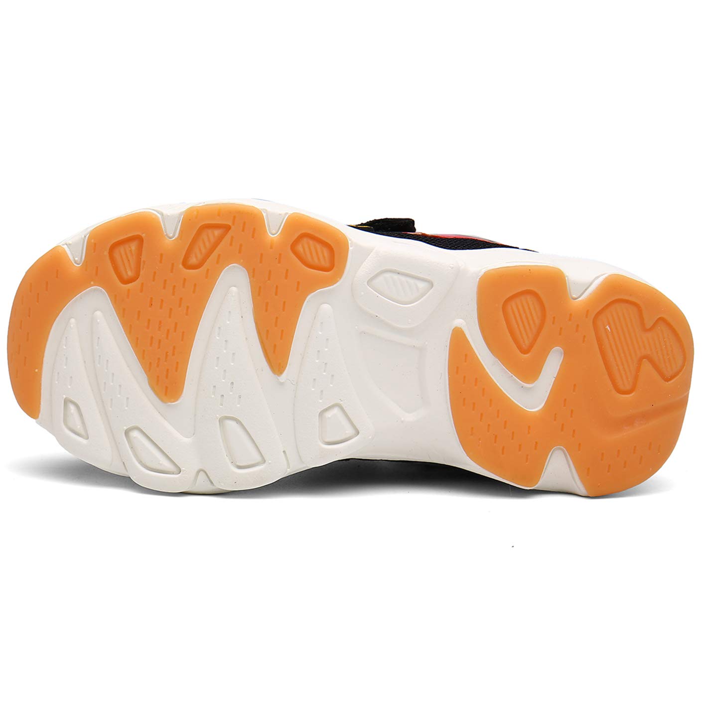 KELYR Kids Running Shoes Boys Tennis Sneakers for Athletic Outdoor Rubber-Sole Slip Resistant Black