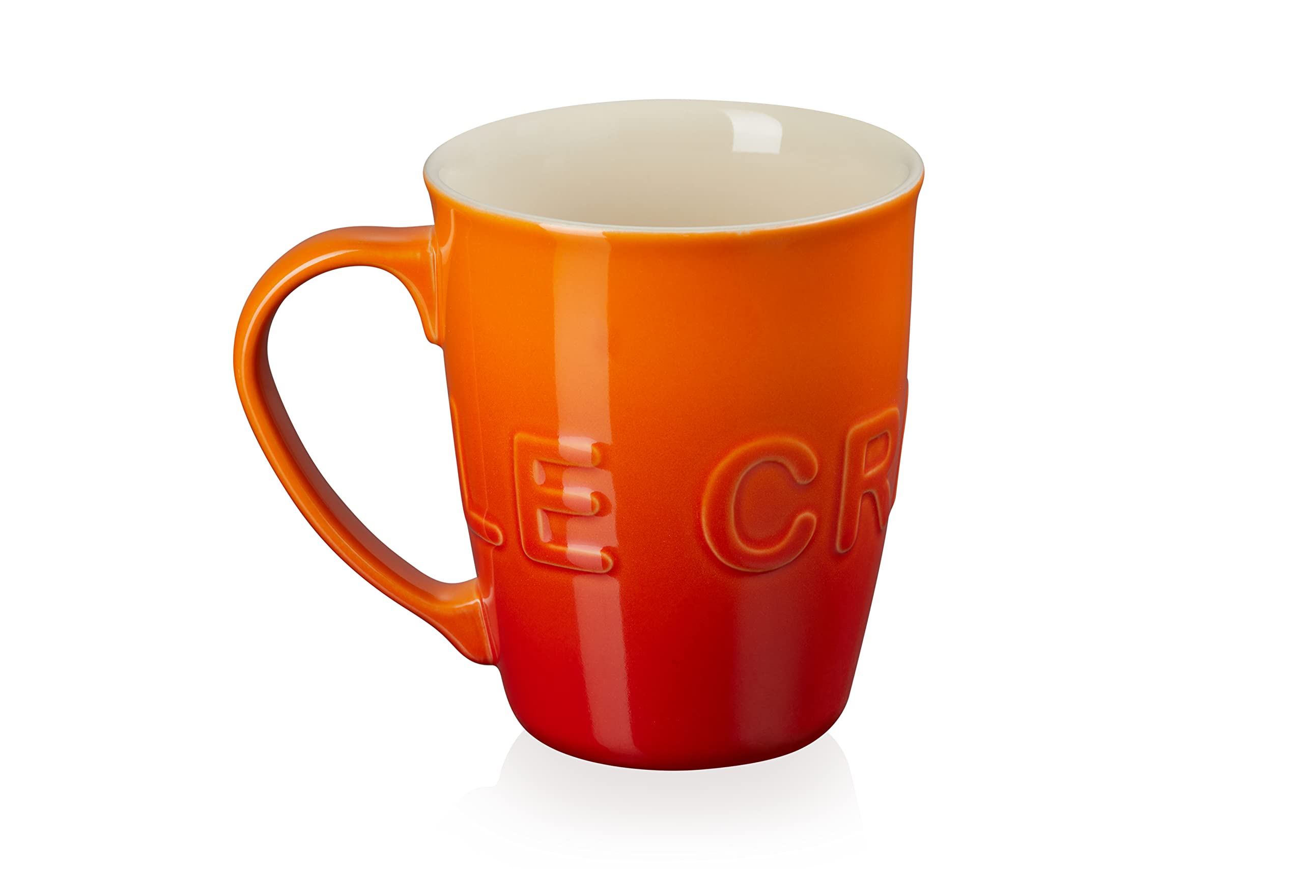 Photo 1 of Le Creuset Stoneware 20 oz Extra-Large Logo Coffee Mug, Flame