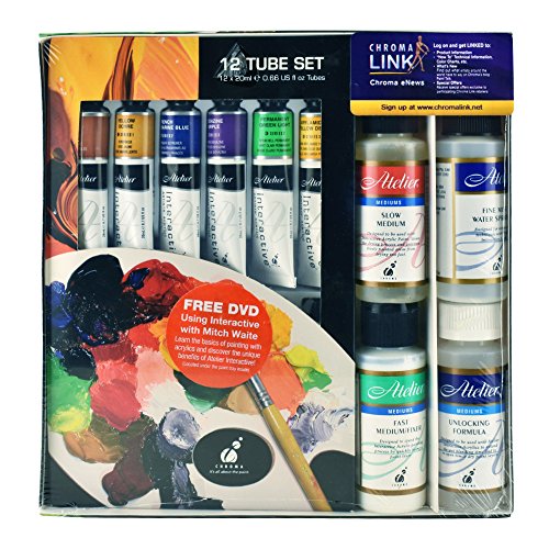 Chroma-Atelier-Interactive-Acrylic-12-Tube-Set-20ml-with-Mediums