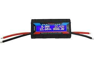 Proshopping 200A RC Watt Meter, High Precision Power Analyzer, DC 0-60V Volt Amp Watt Checker Tester, with Digital LCD Screen- for Voltage(V) Current(A) Power(W) Charge(Ah) and Energy(Wh) Measurement