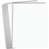 Hamilco White Cardstock Thick Paper - 8 1/2 x 11" Blank Heavy Weight 100 lb Cover Card Stock - for Brochure Award and Station