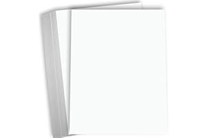 Hamilco White Cardstock Thick Paper - 8 1/2 x 11" Blank Heavy Weight 100 lb Cover Card Stock - for Brochure Award and Stationery Printing 50 Pack (Bright)
