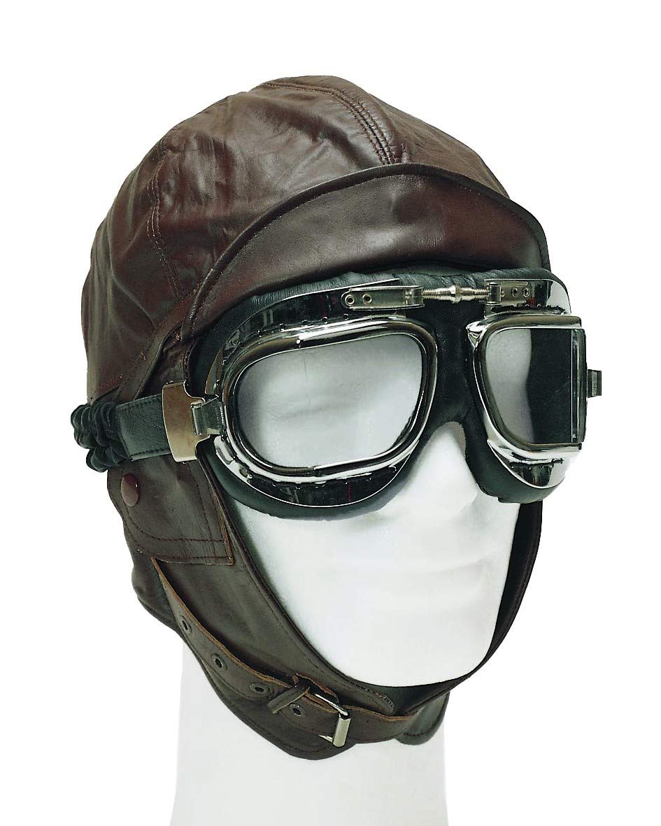 Mil-Tec Flight Leather Hood Black Size:XL