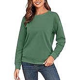 AYIFU Womens Long Sleeve Tops Crewneck Sweatshirt Casual Loose Fit Pullover Sweatshirts
