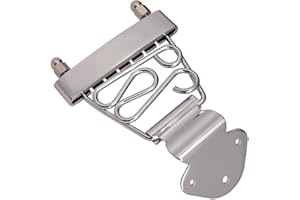 ALMENCLA Trapeze Tailpiece Bridge Wired Frame For 6 String Archtop Jazz Guitar - Silver