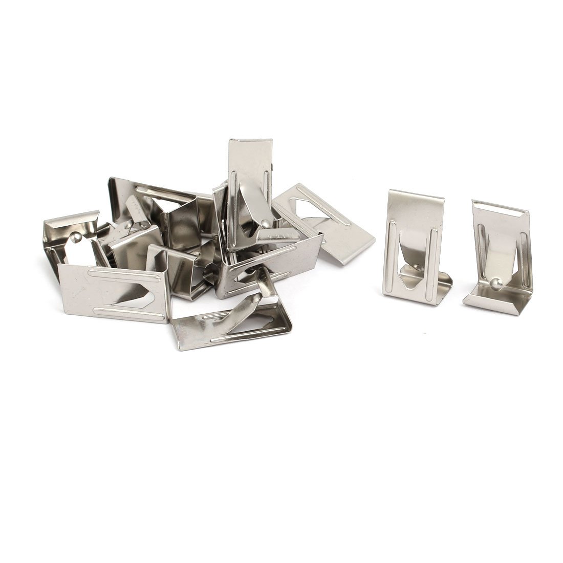 Sourcingmap 26mmx14mm Picture Photo Frame Metal Spring Turn Clip Hanger Siver Tone 15pcs