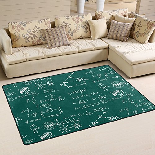 WellLee Area Rug,Electric Magnetic Law Theory Physics Mathematical Floor Rug Non-Slip Doormat for Living Dining Dorm Room Bedroom Decor 31x20 Inch - Thumbnail 5