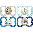 MAM Air Day & Night Baby Pacifier, for Sensitive Skin, Glows in The Dark, 16+ Months, Baby Boy, 4 Count & Variety Pack Baby Pacifier, 16+ Months, Includes 3 Types of Pacifiers