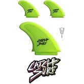 Catch Surf Odysea Safety Edge Tri Fin Set, Lime, One Size