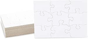 Amazon.com: Blank Jigsaw Puzzles, 9 Pieces Each (5.5 x 4 in, 24 Sheets ...