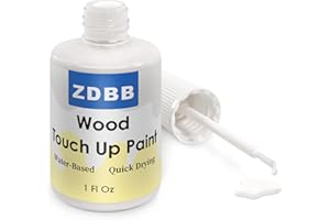 ZDBB Wood Touch Up Paint White, 1 Oz Cabinet Paint Pen for Wood Refinishing, Low-Odor Quick-Dry Brush for Scratches Repair, Blemishes Chips and Spots on Furniture, Doors, Tables, and Dressers
