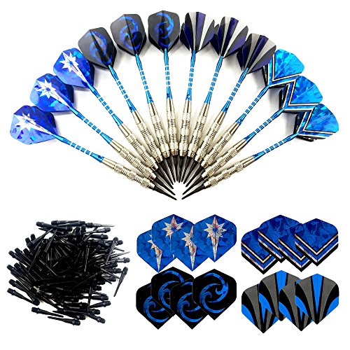 Wolmund Electronic Darts Set - 12 Pieces Soft-Tips-Dart[18g], Plastic-Tipped Dart Case, Aluminum Shafts,16 Dart Flights,120 Tips for Bar Game Darts Target, Safety Kids Darts for Dartsboard (Blue) - Thumbnail 7