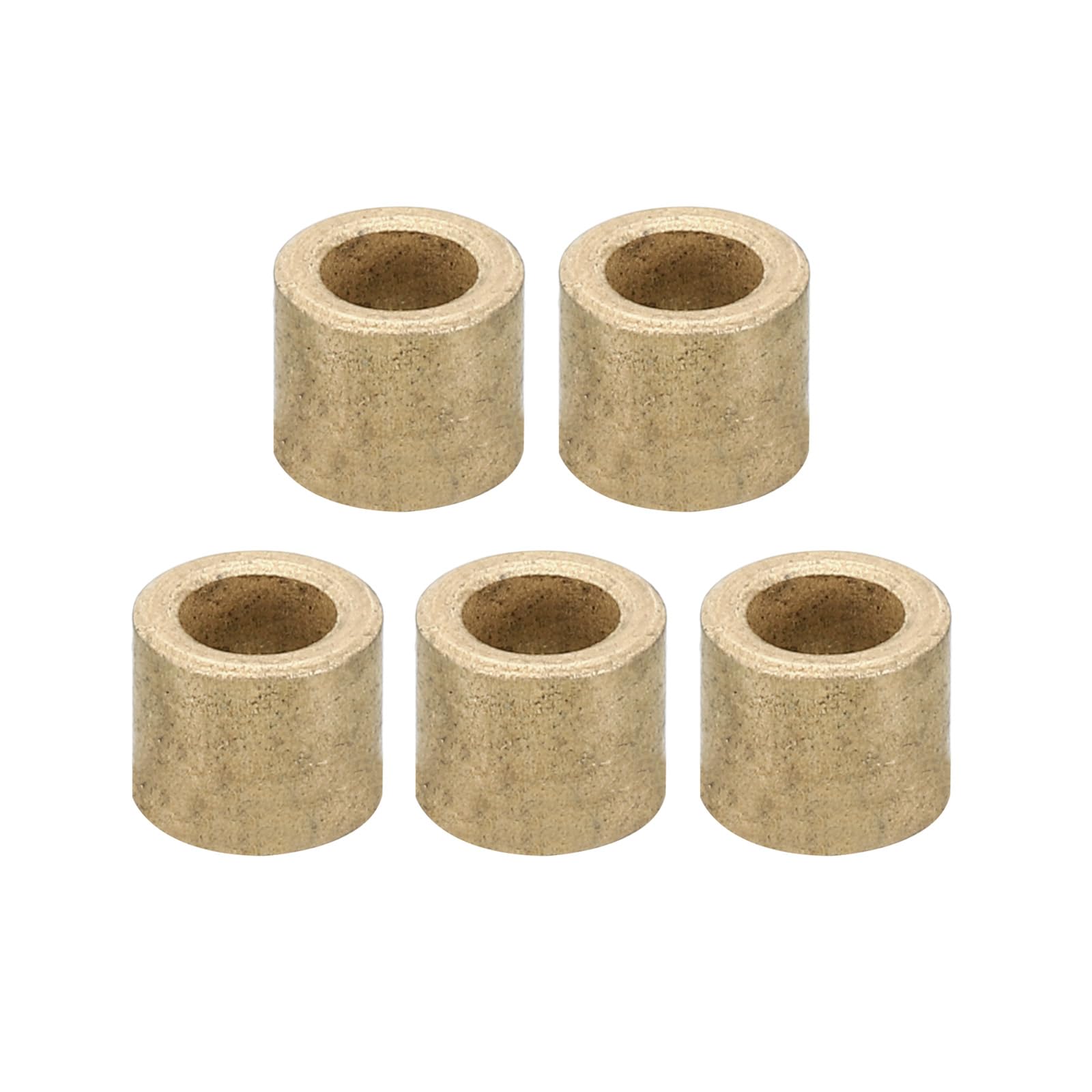 PATIKIL M5 Brass Spacers, 5 Pcs Metal Spacer Brass 5mm ID x 8mm OD x 8mm L Brass Spacers Screw Standoff for 1/5 Inch or M5 Screw — image 1