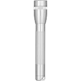MagLite Mini Incandescent Flashlight &ndash; Compact, Water-Resistant, Twist On/Off, 2-Cell AA Battery-Powered with Holster &ndash; Silver
