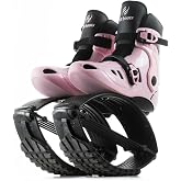 FIT BOOTS for Women Exercise - Premium Moon Shoes for Jumping, Kangaroo Shoes for Training, Cardio &amp; Fun, Joint-Friendly, Rebounder Jumps Boots for Adults &amp; Kids, Bouncy Workout (Women-Pink)