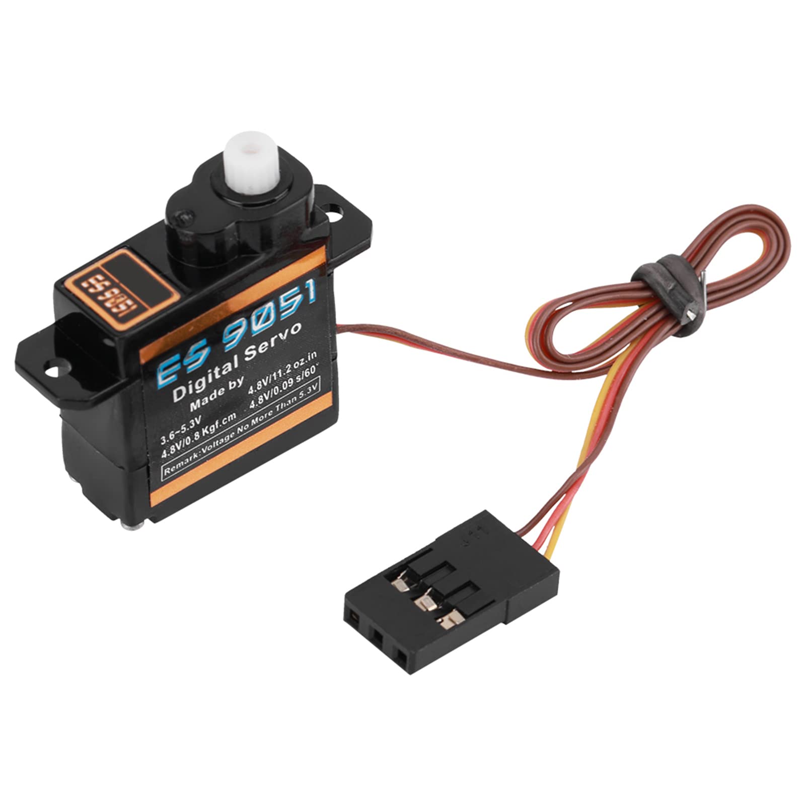 SUNGOOYUE RC Digital Servo, ES9051 4.1g Digital Micro Servo with Plastic Gears for 3D F3P RC Airplane - 0.8kg Torque, 0.09s / 60° Speed, 4-5.5V Voltage