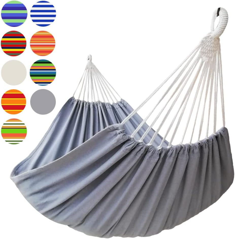 GOCAN Brazilian Double Hammock 220x165 cm 300 kg Grey