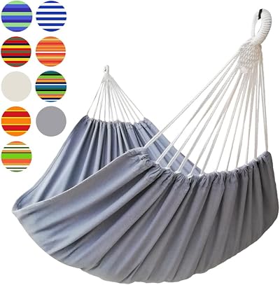GOCAN Brazilian Double Hammock 220x165 cm 300 kg Grey