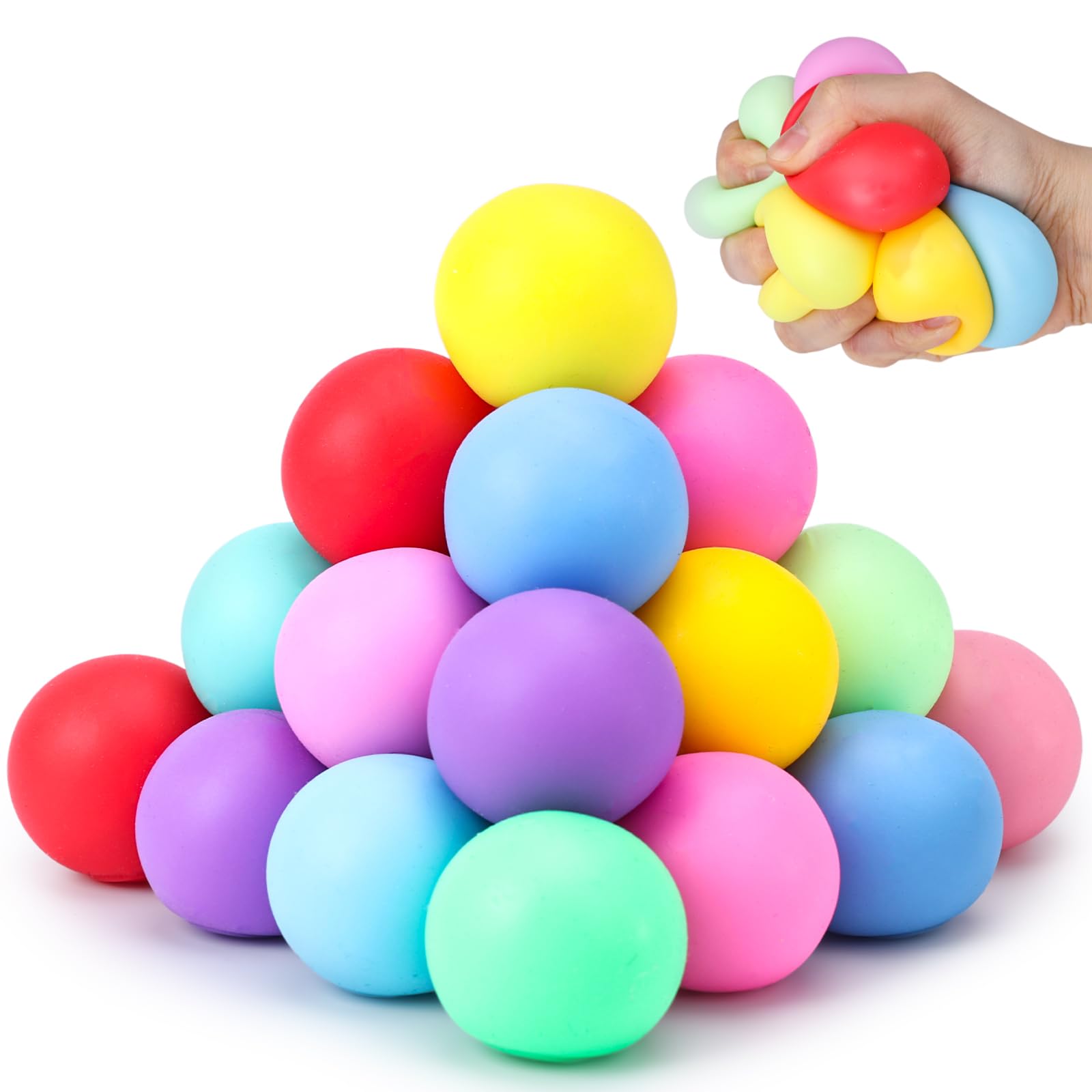 Photo 1 of LovesTown 20 PCS Stress Balls Bulk, Slow Rising Sensory Fidget Toys Squeeze Balls Stress Relief Toys for Colleague Party Goodie Bag Stuffer Classroom Prize