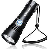 Genwiss Scuba Diving Flashlight Dive Torch 2000 Lumen Waterproof Underwater XM-L2 LED Submarine Lights Holder with Charger for Under Water Deep Sea Cave at Night