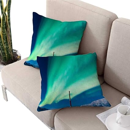 Amazon Com Square Euro Sham Cushion Cover Polar Northern Lights