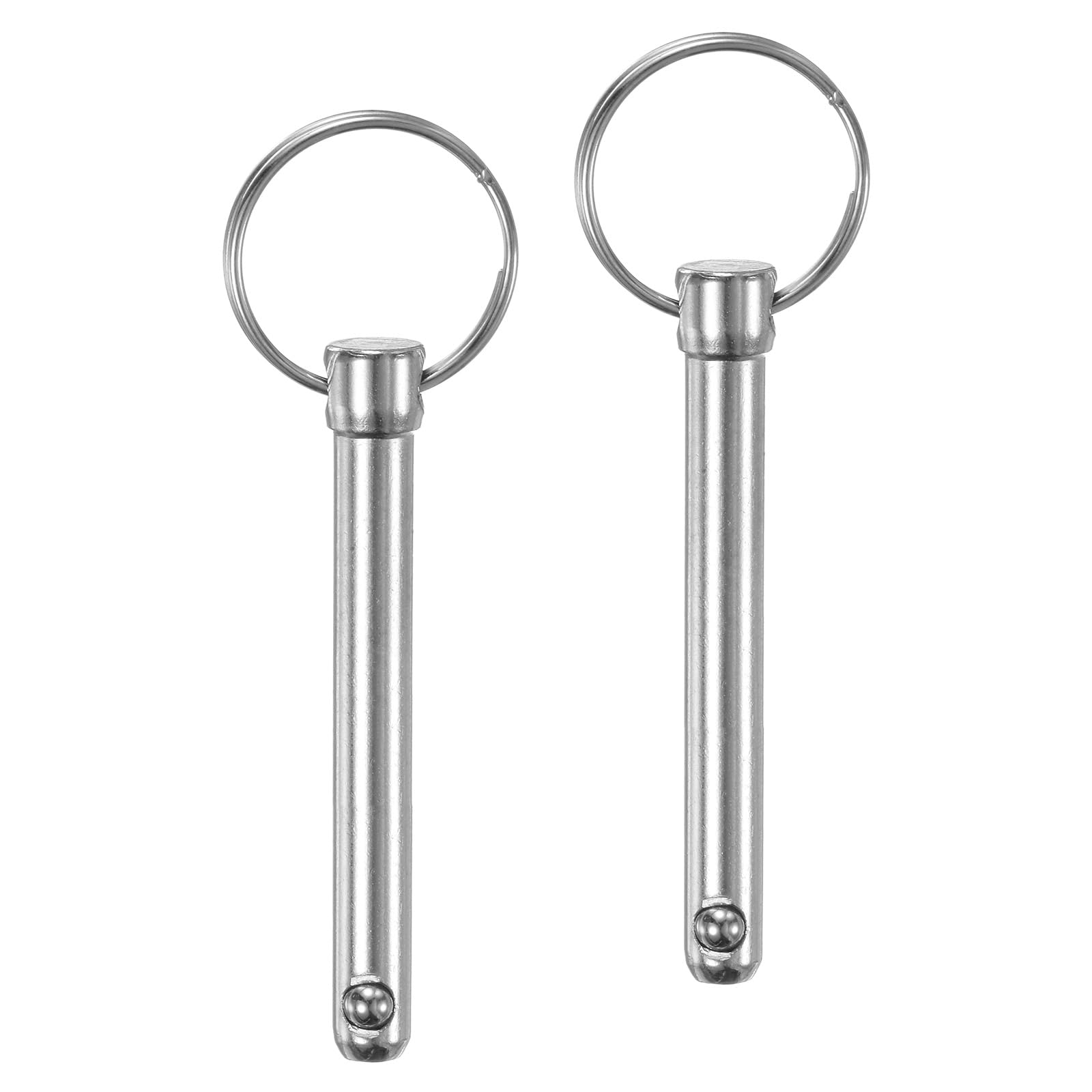 M METERXITY 2-Pack Quick Release Pins, 5/16" [8mm] Diameter, 2.01" [51mm] Usage Length Bimini Top Pin for Shipbuilding/Boat/Trailer, 2.36" [60mm] Total Length Carbon Steel Hardware Pins