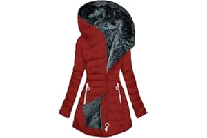 LIKEOULI Womens Winter Coats Fleece Lined Hooded Zip Sherpa Warm Heavy Jackets Thicken Windproof Long Outerwear with Pockets