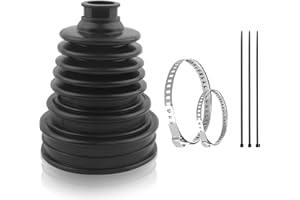 FIGPADE CV Boot Repair Kit Fit for 19mm to 24mm Shafts,Silicone CV Axle Boot Repair Kit Includes 2 Stainless Steel CVs Boots Clamp & 3 Cable Ties,One-piece Design CVs Joint Boots Kits (1PC)