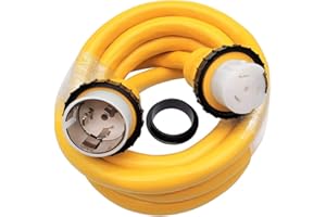 Parkworld 60929 Marine Shore Power Extension Cord 50 AMP SS2-50P to SS2-50R, Marine Shore Power Cord SS2-50 Male to Female 50