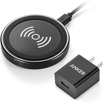 Amazon Com Anker Wireless Charging Pad Powerport Wireless With 12w Wall Charger For Iphone 8 8 Plus Iphone X Galaxy Note 5 S7 S7 Edge S6 S6 Edge S6 Edge Nexus 4 5 6 7 Lg G3 And Other Devices Electronics